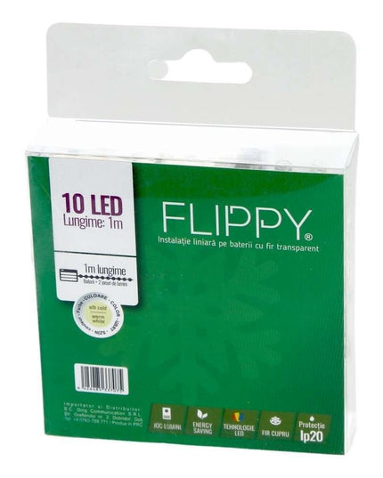 Instalatie de Craciun cu Baterii Tip Liniar, 2 jocuri de lumini, Fir