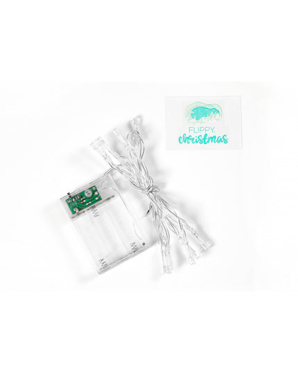 Instalatie de Craciun cu Baterii Tip Liniar, 2 jocuri de lumini, Fir