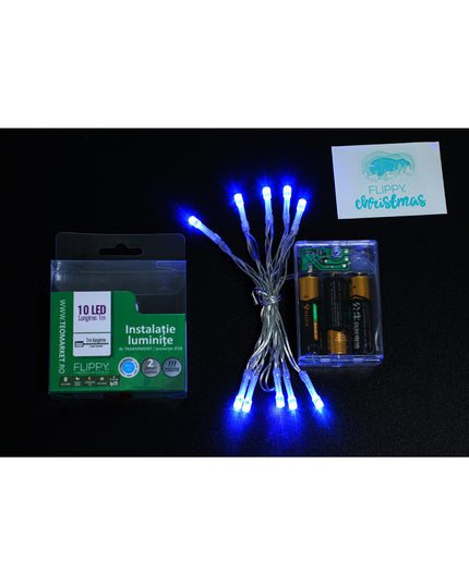 Instalatie de Craciun cu Baterii Tip Liniar, 2 jocuri de lumini, Fir