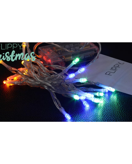 Instalatie de Craciun, Liniara,Baterii, 10 LED-uri