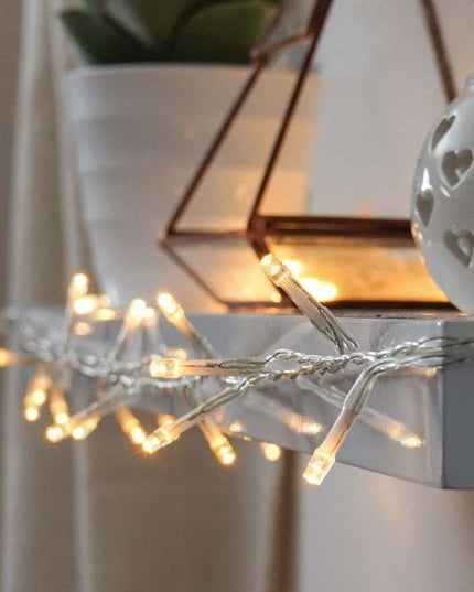 Instalatie de Craciun cu Baterii Tip Liniar, 2 jocuri de lumini, Fir