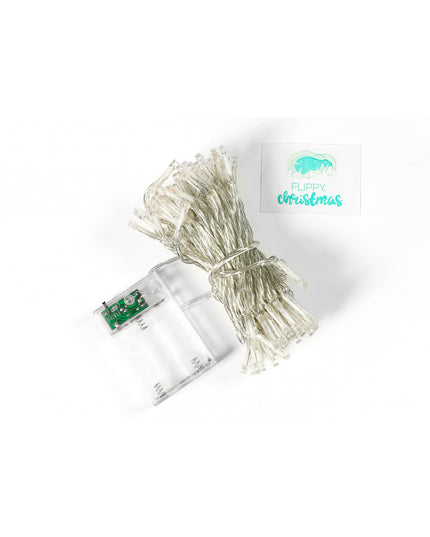 Instalatie de Craciun cu Baterii Tip Liniar, 2 jocuri de lumini, Fir