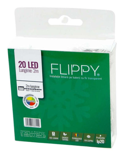 Instalatie de Craciun cu Baterii Tip Liniar, 2 jocuri de lumini, Fir