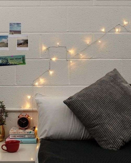 Instalatie de Craciun cu Baterii Tip Liniar, 2 jocuri de lumini, Fir