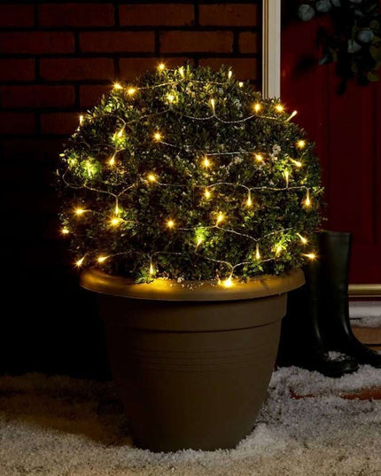 Instalatie de Craciun cu Baterii Tip Liniar, 2 jocuri de lumini, Fir