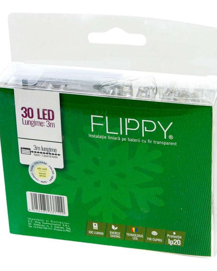 Instalatie de Craciun cu Baterii Tip Liniar, 2 jocuri de lumini, Fir