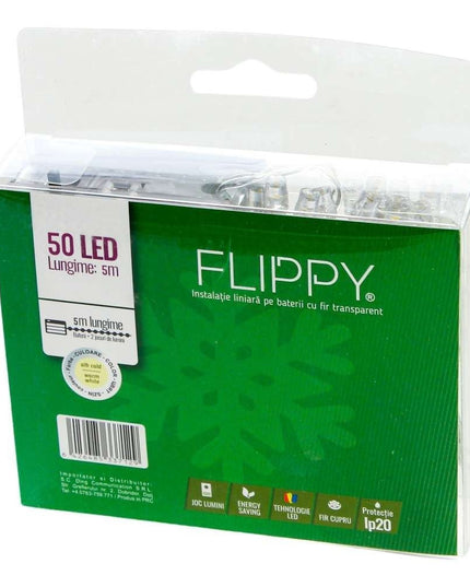 Instalatie de Craciun cu Baterii Tip Liniar, 2 jocuri de lumini, Fir