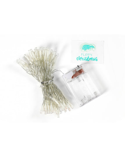 Instalatie de Craciun cu Baterii Tip Liniar, 2 jocuri de lumini, Fir