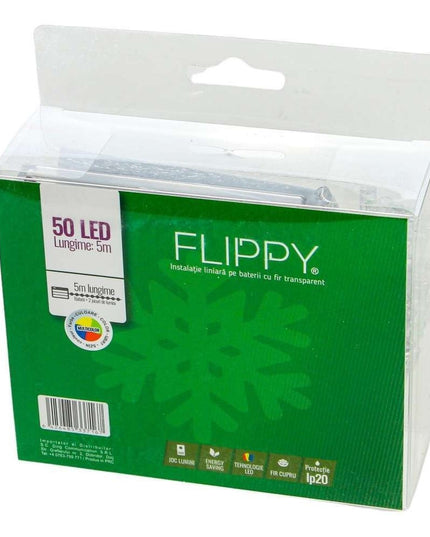 Instalatie de Craciun cu Baterii Tip Liniar, 2 jocuri de lumini, Fir