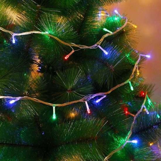 Instalatie de Craciun cu Baterii Tip Liniar, 2 jocuri de lumini, Fir