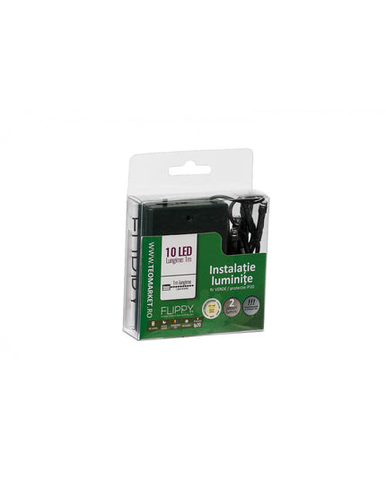 Instalatie de Craciun cu Baterii Tip Liniar, 2 jocuri de lumini, Fir