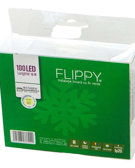 Instalatie de Craciun cu Baterii Tip Liniar, 2 jocuri de lumini, Fir