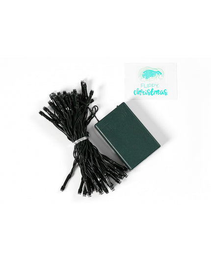 Instalatie de Craciun cu Baterii Tip Liniar, 2 jocuri de lumini, Fir