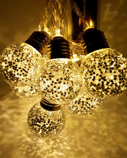 Instalatie de Craciun cu Baterii Tip Sir 10 LED -uri Bec