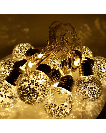 Instalatie de Craciun cu Baterii Tip Sir 10 LED -uri Bec