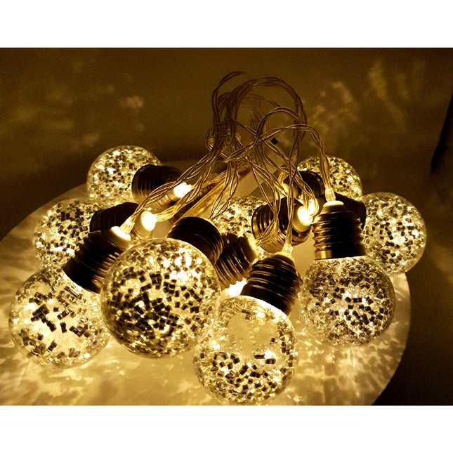Instalatie de Craciun cu Baterii Tip Sir 10 LED -uri Bec