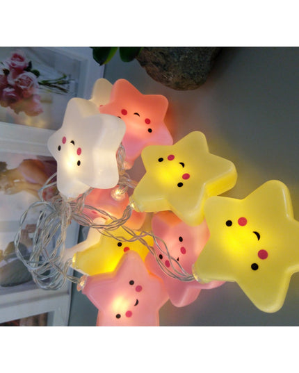 Instalatie de Craciun cu Baterii Tip Sir 10 LED -uri Stelute