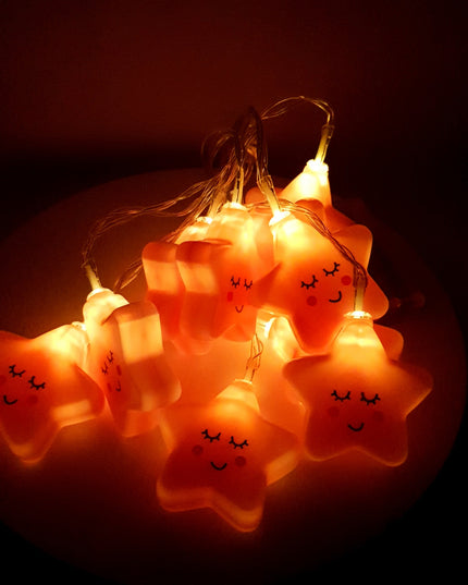 Instalatie de Craciun cu Baterii Tip Sir 10 LED -uri Stelute