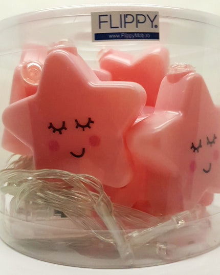 Instalatie de Craciun cu Baterii Tip Sir 10 LED -uri Stelute