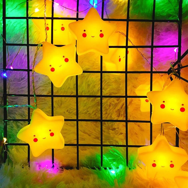 Instalatie de Craciun cu Baterii Tip Sir 10 LED -uri Stelute