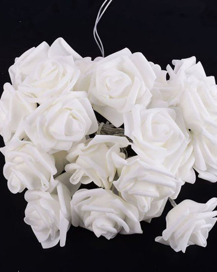 Instalatie de Craciun cu Baterii Tip Sir 10 LED -uri Trandafir