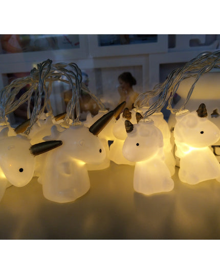 Instalatie de Craciun cu Baterii Tip Sir 10 LED -uri Unicorn