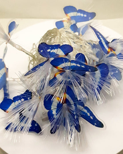 Instalatie de Craciun cu Baterii Tip Sir 20 LED -uri Fibra Optica Fluturi