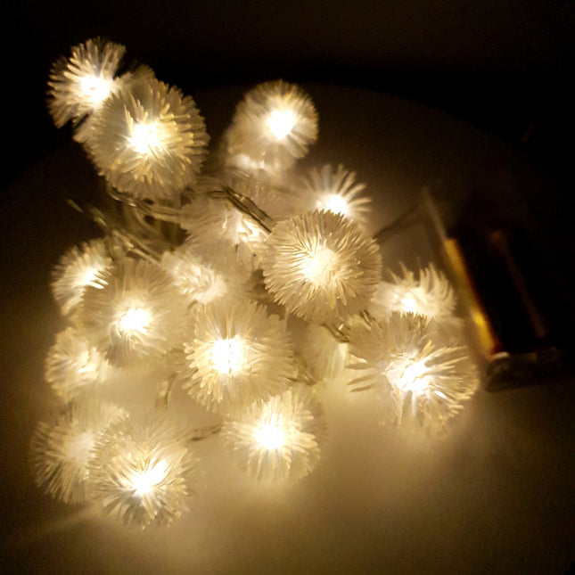 Instalatie de Craciun cu Baterii Tip Sir 20 LED -uri Glob Franjuri