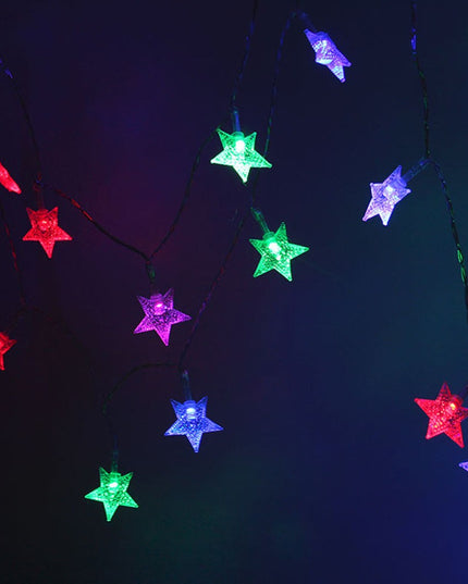 Instalatie de Craciun cu Baterii Tip Sir 20 LED -uri Stea