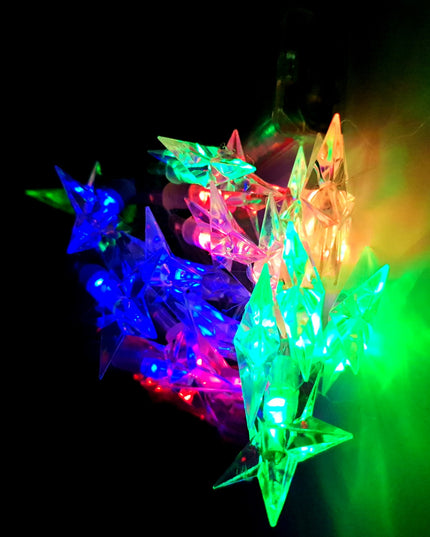 Instalatie de Craciun cu Baterii Tip Sir 20 LED -uri Stea