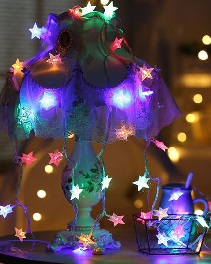 Instalatie de Craciun cu Baterii Tip Sir 20 LED -uri Stea