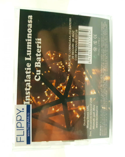 Instalatie de Craciun cu Baterii Tip Sir 30 LED -uri