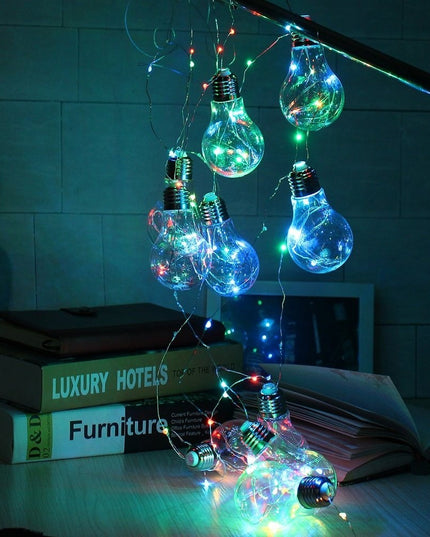 Instalatie de Craciun cu Baterii Tip Sir 8 Becuri Luminoase