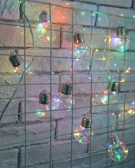 Instalatie de Craciun cu Baterii Tip Sir 8 Becuri Luminoase