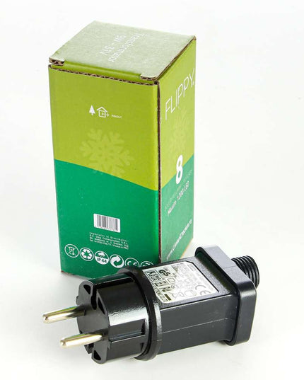 Instalatie de Craciun ® Tip Franjuri, 8 jocuri de lumini cu transformator,858 LED-uri, Interconectabila, Fir