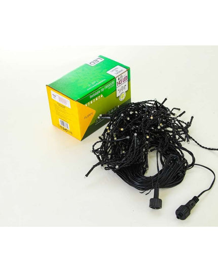 Instalatie de Craciun ® Tip Franjuri, 8 jocuri de lumini cu transformator,1001 LED-uri, Interconectabila, Fir