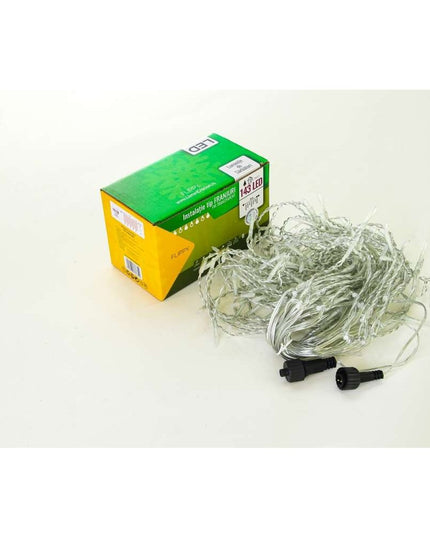Instalatie de Craciun ® Tip Franjuri, 8 jocuri de lumini cu transformator,1001 LED-uri, Interconectabila, Fir