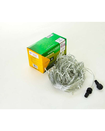 Instalatie de Craciun ® Tip Franjuri, Flash, cu transformator,286 LED-uri, Interconectabila, Fir