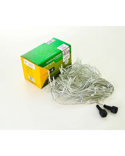 Instalatie de Craciun ® Tip Franjuri, Flash, cu transformator,286 LED-uri, Interconectabila, Fir