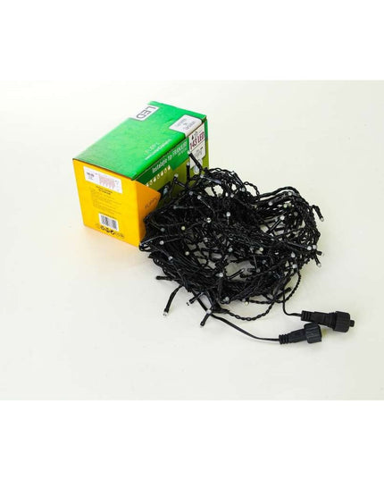 Instalatie de Craciun ® Tip Franjuri, Flash, cu transformator,572 LED-uri, Interconectabila, Fir