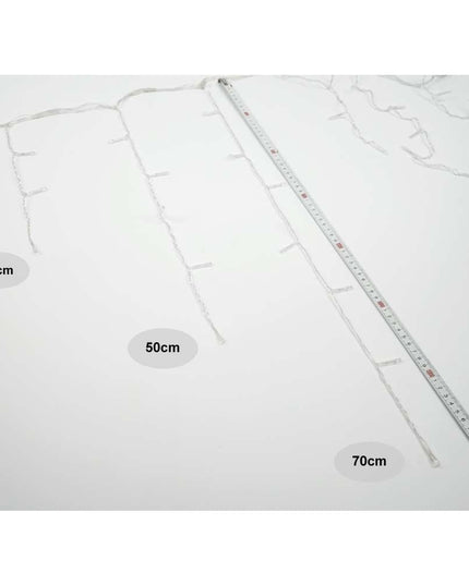 Instalatie de Craciun ® Tip Franjuri, Flash, cu transformator,858 LED-uri, Interconectabila, Fir