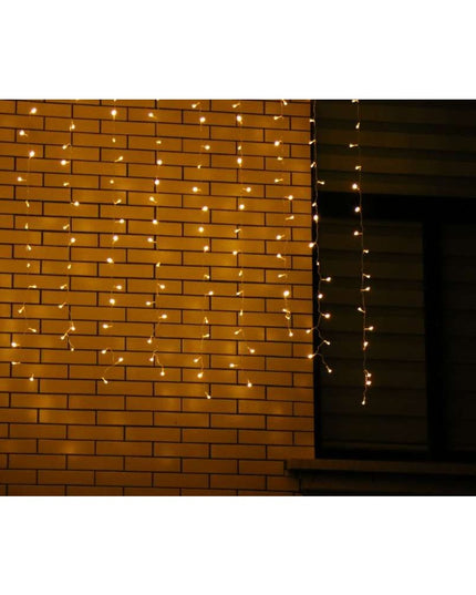 Instalatie de Craciun ® Tip Perdea, 8 jocuri de lumini cu transformator, x , 480 LED-uri, Interconectabila, Fir