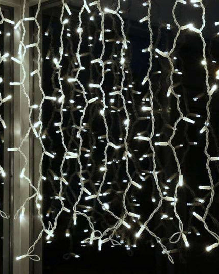 Instalatie de Craciun ® Tip Perdea, Flash, cu transformator, x , 1200 LED-uri, Interconectabila, Fir