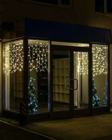 Instalatie de Craciun ® Tip Perdea, Flash, cu transformator, x , 120 LED-uri, Interconectabila, Fir