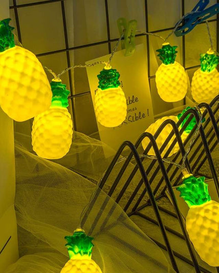 Instalatie de Craciun, ®, Tip Sir cu Baterii,10 LED-uri, Model Ananas