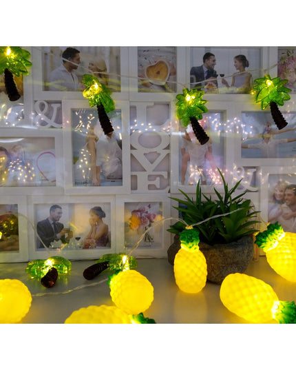 Instalatie de Craciun, ®, Tip Sir cu Baterii,10 LED-uri, Model Ananas