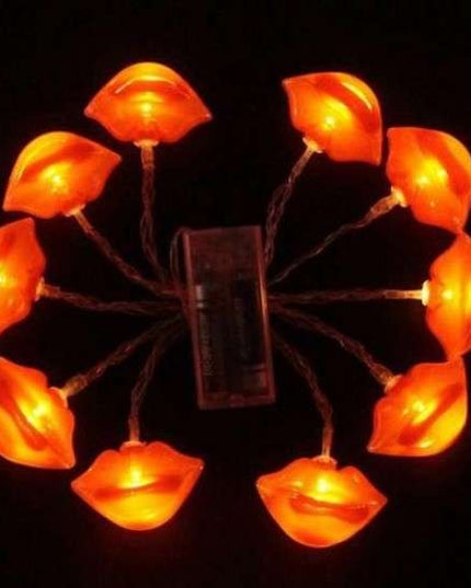 Instalatie de Craciun, ®, Tip Sir cu Baterii,10 LED-uri, Model Buze