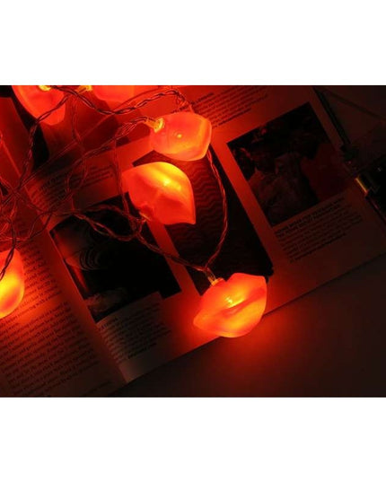 Instalatie de Craciun, ®, Tip Sir cu Baterii,10 LED-uri, Model Buze