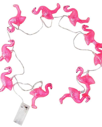 Instalatie de Craciun, ®, Tip Sir cu Baterii,10 LED-uri, Model Flamingo