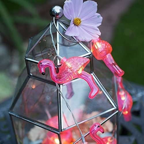 Instalatie de Craciun, ®, Tip Sir cu Baterii,10 LED-uri, Model Flamingo